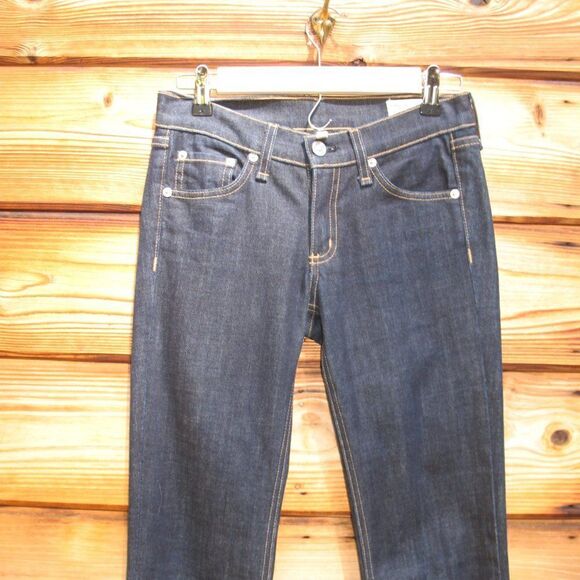 Rag & Bone Stiletto Boot Cut Jeans in Drk Rinse 24 Tall - Picture 4 of 9